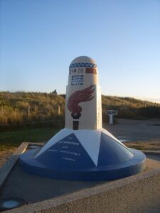 Liberty Highway Kilometersten 00 ved Utah Beach